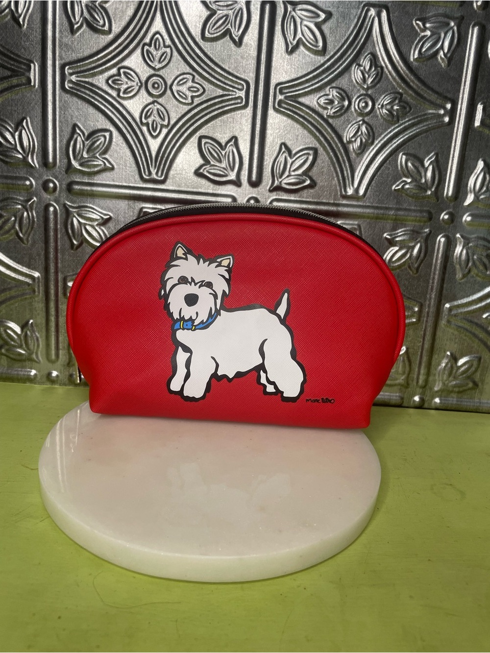 Marc Tetro Westie Dog Cosmetic Pouch